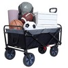 SKRAN Foldable Utility Garden Cart, 360 lb Weight Capacity Heavy Duty Portable Wagon with Wheels for Shopping,Camping,Garden,Outdoor - 4 of 4