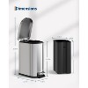 Stainless Steel Trash Can Combo Set, 13.2 gal&2.6 gal Step-on Garbage Bin w/ Soft-Close Lid for Kitchen & Bathroom - 2 of 4