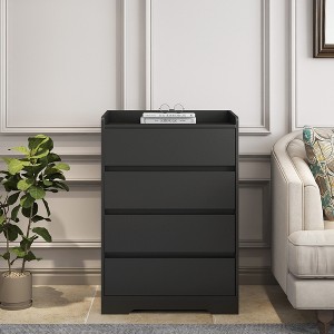 25.59'' Wood Modern 4-Drawer Dresser without Handles with Sturdy Frame, 100% Waterproof and Multi-Room Use - 1 of 4