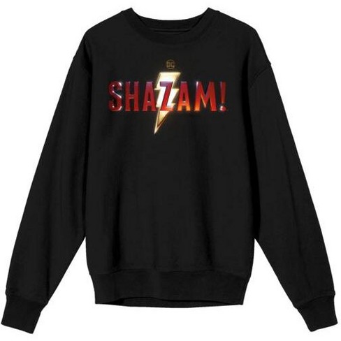 Shazam Movie Title Logo Women s Black Long sleeve Sweatshirt Target