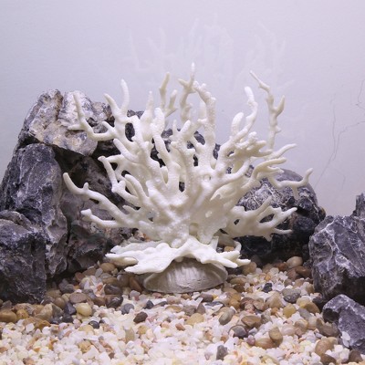 White Mini Faux Coral Aquarium Decor 8.66"