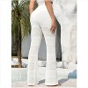 Wikineon Womens Beach Cover Up Pants Boho Crochet Knit High Waist Drawstring Sheer Hollow Swim Pant Swimwear - 4 of 4