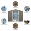 8ft x 6ft Outdoor Metal Storage Shed with Metal foundation,Gray (SKU: W540S00012) - 4 of 4