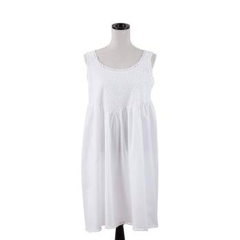 Saro Lifestyle Nightgown With Embroidered Design, White, X-large : Target