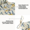 ARTPLAN Outdoor Chair Cushion,High Back Tufted Patio Cushion with Tie for Adirondack Rocker Chair,44"x21"x4",1 Count,Floral - 4 of 4