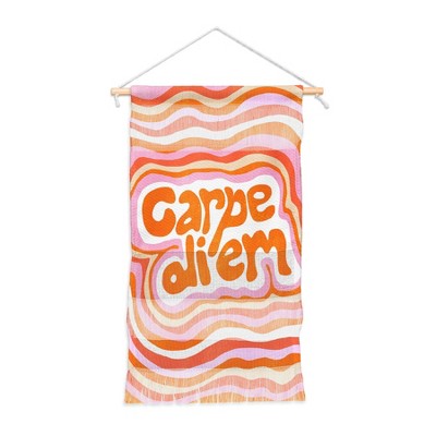 SunshineCanteen Carpe Diem Retro Fiber Wall Art - 11" x 155" - Society6