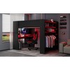 Full Size Wood Bunk Bed with Height-adjustable Desk and RGB Light - 4 of 4
