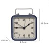 Square Small Alarm Clock for Children - Silent Desktop Clock, Student Bedside Snooze Alarm, Night Light, Decorative Metal Shell with Pointer Display - 4 of 4