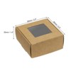 Unique Bargains Square Paper Homemade Soap Box with PVC Window for DIY 20 Pcs - 2 of 4