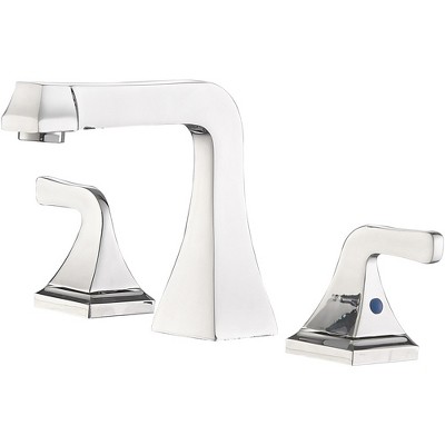 BWE 8 in. Widespread Double Handle Bathroom Faucet With Pop-up Drain Assembly