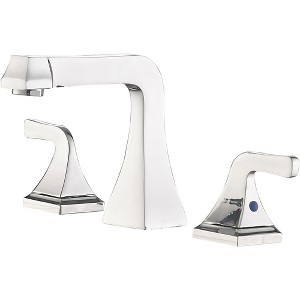 BWE 8 in. Widespread Double Handle Bathroom Faucet With Pop-up Drain Assembly - 1 of 4