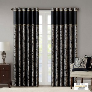 DSVIMOY Curtain Panels, 2pcs Jacquard Curtain Panel Pair for Living Room, Bedroom, Multicolor, 108"*50"*0.13" - 1 of 4