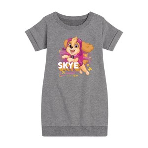 - Paw Patrol - Skye Character Art Graphic Short Sleeve Fleece Dress - 1 of 4