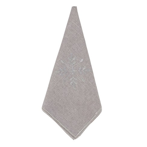 Snowflake White Cocktail Napkin Set (4)