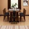 Mshliw 70.9" Large Rectangular Dining Table for 8 People, Waterproof Industrial Table with Adjustable Legs, MDF & Steel Deluxe Family Dining Table - 4 of 4