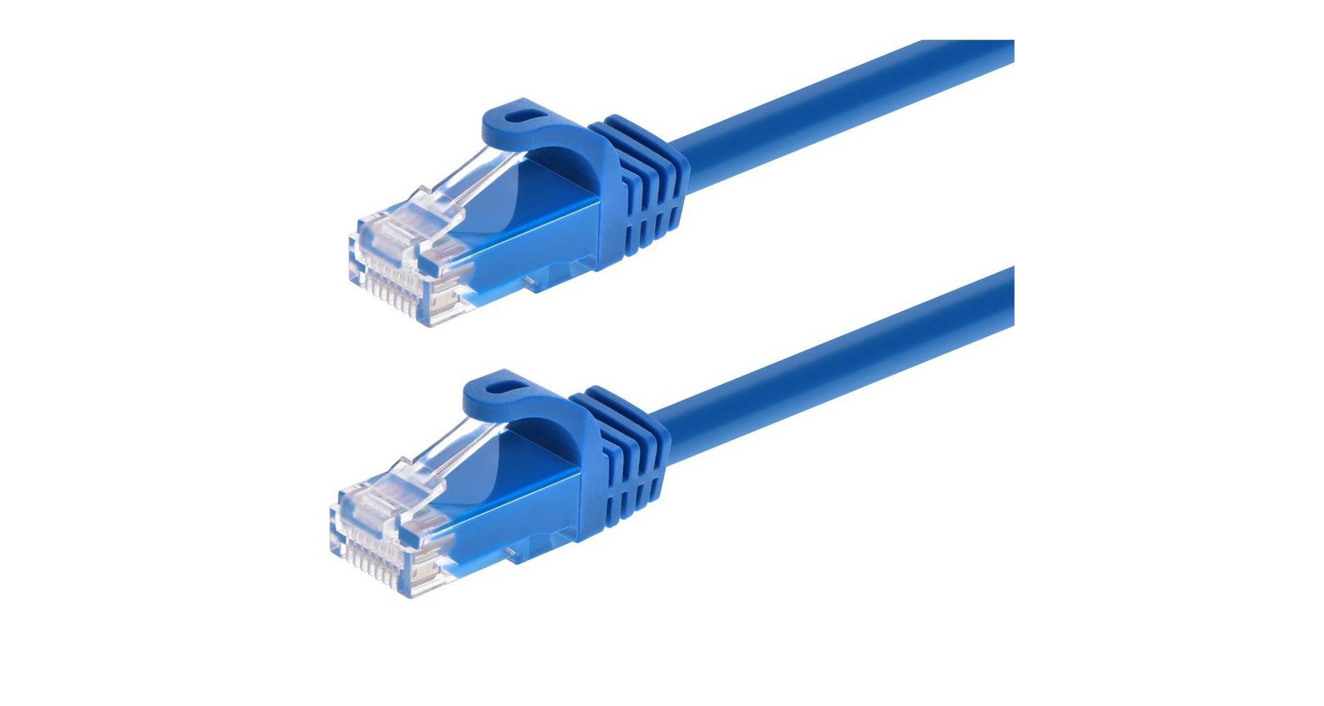 Monoprice Cat6 Ethernet Patch Cable - 5 Feet - Blue | Network Internet Cord - RJ45, Stranded, 550Mhz, UTP, Pure Bare Copper Wire, 24AWG - Flexboot