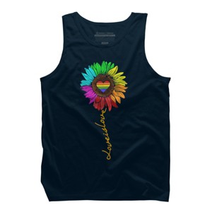 Adult Design By Humans Love Is Love Daisy Rainbow Pride By KangThien Tank Top - 1 of 2