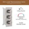 CASAINC 1-Spray Patterns with 2.5 GPM 12 Inches Wall Mount Dual Shower Heads with Body Sprays - 3 of 4