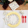 Juvale Serves 24 Merry Christmas Xmas Holiday Festive Party Supplies, 144PCS Plates Napkins Cups, Favors Decorations Disposable Paper Tableware - 2 of 4