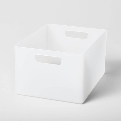 Extra Large 12" x 9" x 6.5" Plastic Bathroom Organizer Bin with Handles Clear - Brightroom™