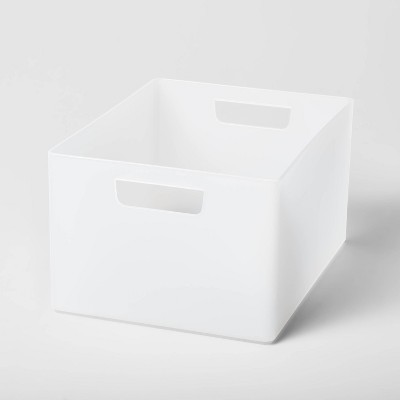 Small Decorative Plastic Bin With Cutout Handles - Brightroom™ : Target