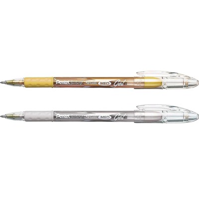 Pentel Sunburst Gel Pens Medium Point Assorted Ink 2/Pack (K908MBP2XZ) 805682