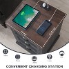 Sonkuki 21" Tall Nightstand with 3 Drawers, 18" Wide End Table with Charging Station, Small Dresser Chest for Bedroom - 4 of 4