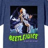 Beetlejuice Vintage Poster Art Crew Neck Short Sleeve Navy Heather Women's T-shirt - 2 of 3