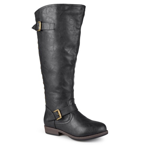 Womens wide calf deals motorcycle boots