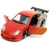 Porsche 911 GT3 RS Matt Orange and Silver Metallic "Pink Slips" Series 1/32 Diecast Model Car by Jada - 2 of 4