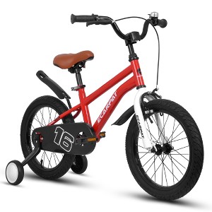 16 Inch Kids Bike, Children Bicycle With Training Wheels, Splash Guard, Reflectors, Pneumatic Tires, Comfortable Grips And Cushion, Kids' Bicycle - 1 of 4