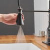Single-Handle Pull-Down Sprayer 3 Spray High Arc Kitchen Faucet With Deck Plate - 4 of 4