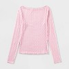 Women's Long Sleeve Boat Neck Henley Shirt - Wild Fable™ - 4 of 4