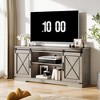 Farmhouse TV Stand for Televisions Up to 65 Inches, Entertainment Center Console Table with Storage Cabinets and Two Barn Doors - 2 of 4