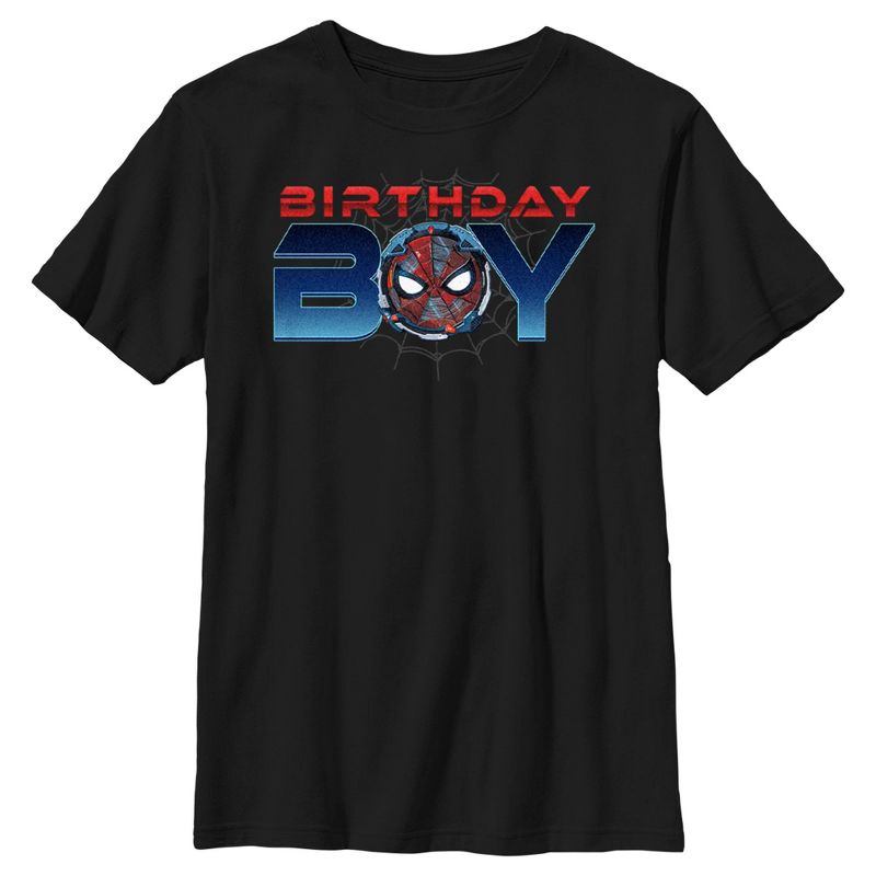 Boy's Marvel Mecha Spidey Birthday T-Shirt, 1 of 6