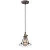 Chloe Lighting Charles Industrial-Style 1 Light Rubbed Bronze Ceiling Mini Pendant 8"Shade - 3 of 4