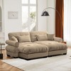 NicBex Couches for Living Room Oversized 2-Seater Sofa Couch Comfort Velvet Upholstered Sofa With Pillows and Bolstered Armrests for Bedroom - 2 of 4