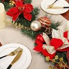 Christmas Garland for Outdoor Decor, 6FT Christmas Garland with Ball Ornaments Flowers Pine Cones for Fireplace Stairs Mantle - 2 of 4