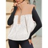 Imily Bela Women Winter Sleeveless Jacket Vest with Contrast Color Pockets Casual Outerwear - 4 of 4