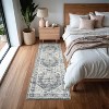 Acekool Washable Printed Area Rug, Non Slip Low Pile Vintage Boho Carpet for Living Room Bedroom Dining Room, Soft Easy Care - 2 of 4