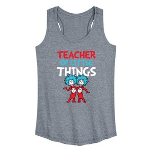 Women's - Dr. Seuss - Teacher Of Little Things Graphic Racerback Tank - 1 of 4