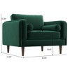Mid-Century Modern Lounge Chair with Solid Wood Frame, High-Density Foam Cushioning, Fully Padded Backrest and Removable Legs - 3 of 4