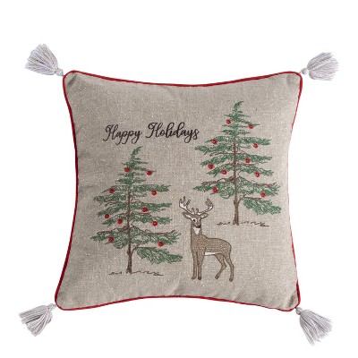 Villa Lugano Sleigh Bells Happy Holidays Pillow - by Levtex Home