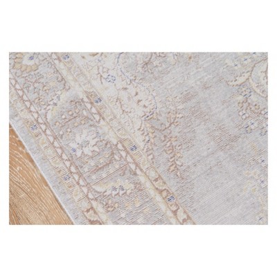 Isabella Gray Medallion Machine-Made Runner Rug 2'7" x 8'