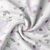 Sweet Jojo Designs Queen Duvet Cover and Shams Set Watercolor Floral Purple Pink Grey 3pc - 3 of 4