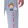 Elf The Movie Mens' Buddy Chibi Snowball Sleep Jogger Pajama Pants Grey - 3 of 3
