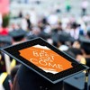 Big Dot of Happiness Orange Grad - Best is Yet to Come - Orange Graduation Cap Decorations Kit - Grad Cap Cover - 3 of 4