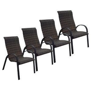 Courtyard Casual Santa Fe Wicker Chair  Set of 4 - 1 of 4