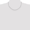 Black Bow Jewelry Women's 6mm, Sterling Silver Fancy Solid Rolo Chain Necklace - 2 of 4
