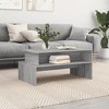 vidaXL Modern Gray Sonoma Engineered Wood Coffee Table with Sturdy Tabletop & Ample Storage - 2 of 4